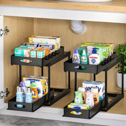 Organiseory | Dual Tier Slide Out Cabinet Organizer