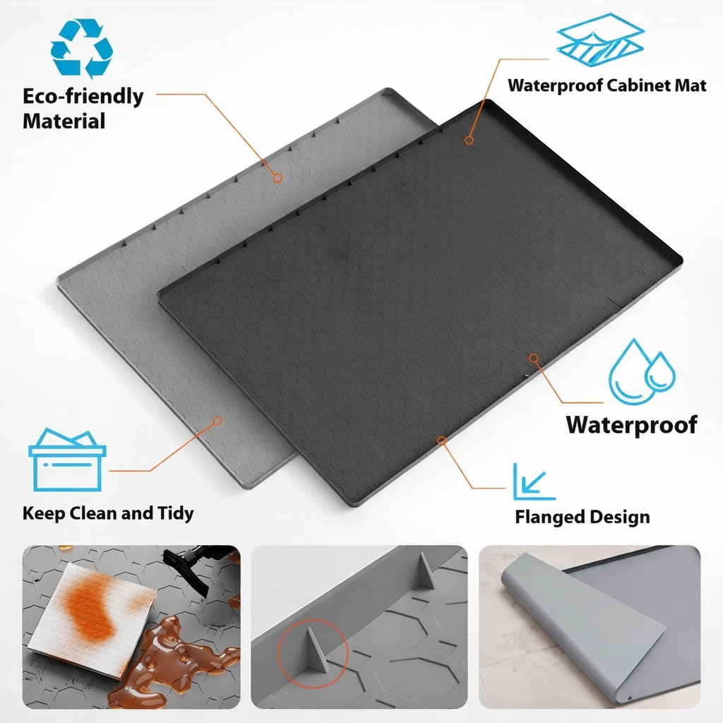 Organiseory | Waterproof Sink Mat Cabinet Protective Pad Silicone
