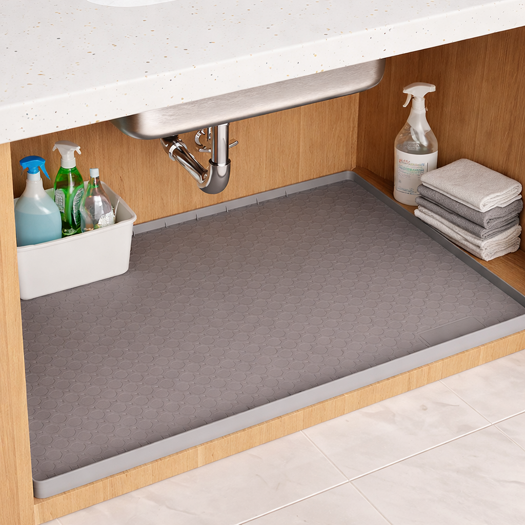 Organiseory | Waterproof Sink Mat Cabinet Protective Pad Silicone